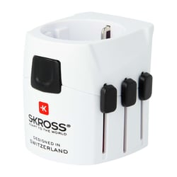 Skross Adaptateur de Voyage PRO Light 7A Prises Universel Blanc