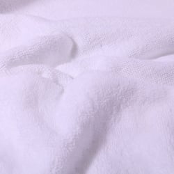 Tissu Éponge réversible Bambou envers polyester tout doux Blanc