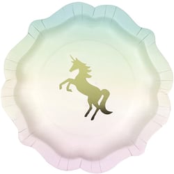 12 Assiettes Licorne Love Pink