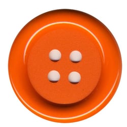 Lot de 3 boutons Clown couleur Orange 38mm