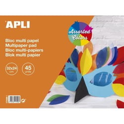 Bloc multi-papiers 32 x 24 cm 45 feuilles