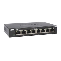 Commutateur Ethernet NETGEAR GS308-300PES - Métal - Noir - 15,8 x 10,2 x 2,6 cm