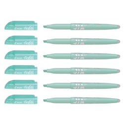 Lot de 6 surligneurs effaçables - PILOT - FRIXION LIGHT SOFT - Vert pastel