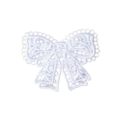 Ecusson thermocollant en dentelle noeud 3,6cm x 3,4cm