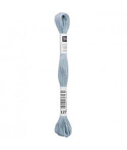 Fil à broder mouliné Uni - Rico Design 127 Bleu