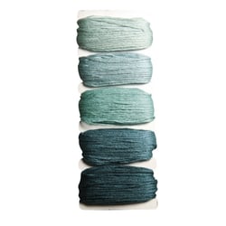 Fil en coton StitchetKnot, 5 couleurs chaque 10m en , vert bleuâtre