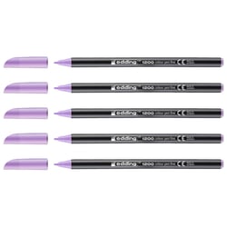 Lot de 5 feutres de coloriage pointe fine 1 mm - EDDING - Lavande baies