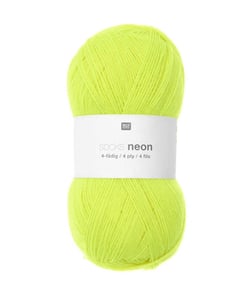 Pelote de laine à chaussette Socks Neon 4 Fils - 100GR - Rico Design 01 Jaune Fluo