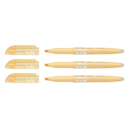 Lot de 3 surligneurs effaçables pointe biseau 3,8 mm - PILOT - FRIXION LIGHT SOFT - Orange pastel