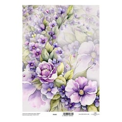 Feuille papier calque, papier velin scrapbooking Itd Collection FLEUR MAUVE 263