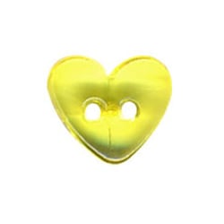 Bouton Coeur translucide couleur Anis 9mm