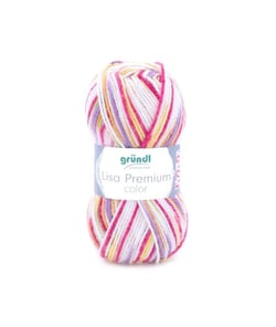 Fil à tricoter LISA PREMIUM COLOR - Grundl - certifiée Oeko-Tex 02 Multicolore