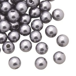 Lot De 500 PERLES Nacrees Gris Acrylique Ø 4 mm - Creation