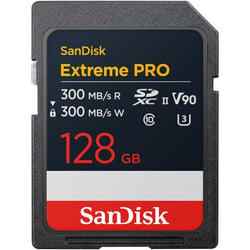 Carte mémoire SD - SANDISK Extreme PRO - 128 Go - Video Class V90 / UHS-II