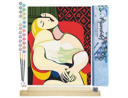 Peinture par Numéro Figured'Art - Picasso Le Rêve - Kit de Loisir Créatif DIY Numéro d'Art Complet - 40x50cm toile roulée + châssis en bois à monter