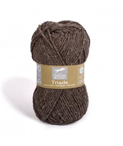 Pelote de laine et coton à tricoter TRIADE - Cheval Blanc 036 Marron