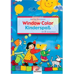 Livre window color - les enfants et le chien - motif peinture pour fenêtré