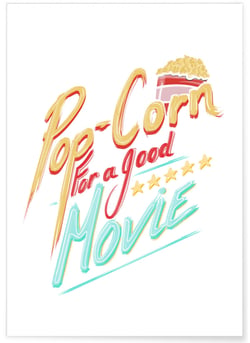 Affiche Pop Corn | A3 : 29,7x42cm
