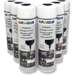6 sprays de peinture - Blanc - Marquage craie - Repérage - Effaçable - 500ml