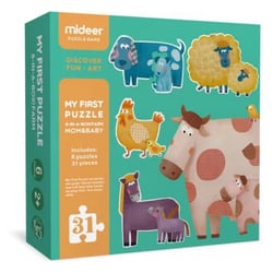 Mon 1er puzzle animaux de la ferme et leur petit - Mideer