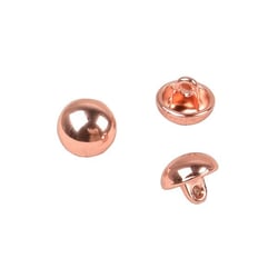 Lot de 6 boutons boule à queue 10mm rose gold