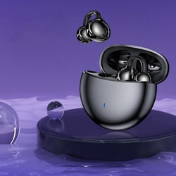 Ecouteurs Bluetooth Invisibles Sans Fil Réduction De Bruit Confort 24H Pourpre Noir YONIS