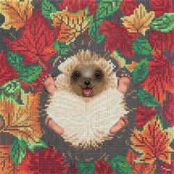 Kit tableau broderie diamant 30x30cm Hérisson