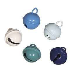 Clochettes en métal bleu mix,ø 15mm, 5 pces
