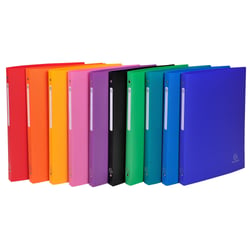 Classeur 4 anneaux 15mm polypropylène OPAK - A4 - Couleurs assorties - x 20 - Exacompta
