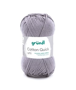 Fil à tricoter COTTON QUICK UNI - Gründl - PPSC - certifié Oeko-Tex 070 Gris