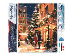 Diamond Painting Broderie Diamant Figured’Art 40x50cm toile entière roulée avec diamants carrés - Couple en Ville à Noël