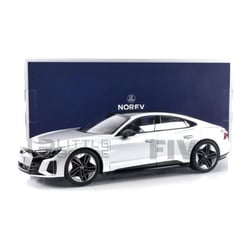 Voiture Miniature de Collection - NOREV - AUDI RS E-tron GT - 1/18 - Blanc - Silver - 2021