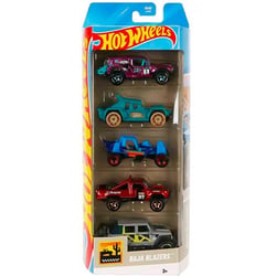 Pack de 5 véhicules hot wheels : baja blazers - mattel - jbj82 - set voitures miniatures