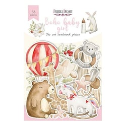 Die cuts formes décoratives scrapbooking Fabrika Décoru 58 pièces BOHO BABY GIRL