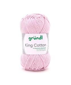 Pelote de Coton à tricoter KING COTTON - Grundl 32 Rose