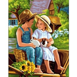 Princesse - Canevas antique A la campagne Rafael Angelo 50x65cm