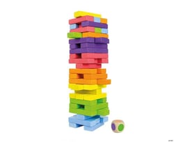 Jeu de société "Tour d’équilibre" colorée