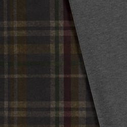 Tissu Jersey Milano Charles sur fond Gris anthracite