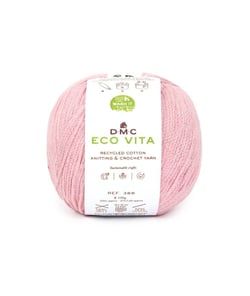 Fil de coton recyclé ECO VITA pour tricot et crochet - 100GR - DMC 04 Rose Sauvage