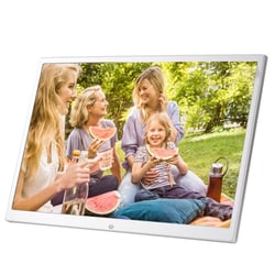 Cadre Photo Numérique 15.4 Pouces LED Haute Résolution Avec Télécommande Or Rose YONIS