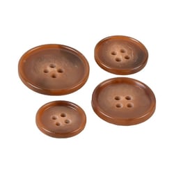 Lot de 6 boutons costume orange rouille