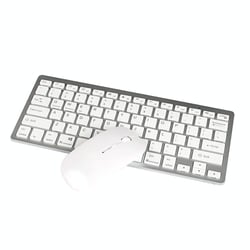 Clavier Pour Tablette Ultra-Mince Sans Fil Avec Souris Bluetooth Argentée YONIS