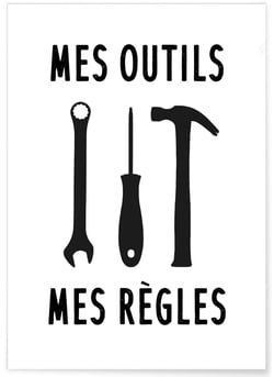 Affiche 'Mes outils - Mes règles' | A3 : 29,7x42cm