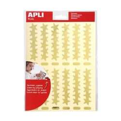 Apli Agipa - Gommettes métallisées étoiles 20 mm Doré Argenté x 288