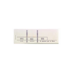 Bloc passe-partout 100 feuillets numérotés de 3 volets - Format 4,8x15 cm - Blanc - x 50 - Exacompta