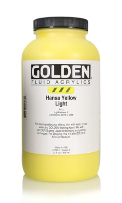 Peinture Acrylic FLUIDS Golden 946ml Jaune Hansa Clair S3