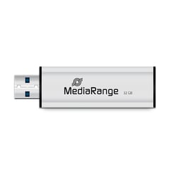 MediaRange Clé USB 3.0 Mémoire 32 Go pour Windows/Mac/Linux Transfert Ultra Rapide Noir / Argent