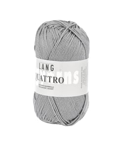 Fil à tricoter 100% coton QUATTRO - Lang Yarns 23 Bleu