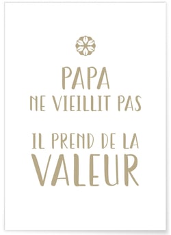 Affiche 'Papa ne vieillit pas' | A3 : 29,7x42cm