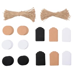 Florence Étiquettes Cadeaux - Papier kraft - M20829 - Blanc, Marron, Noir - 250 g/m²